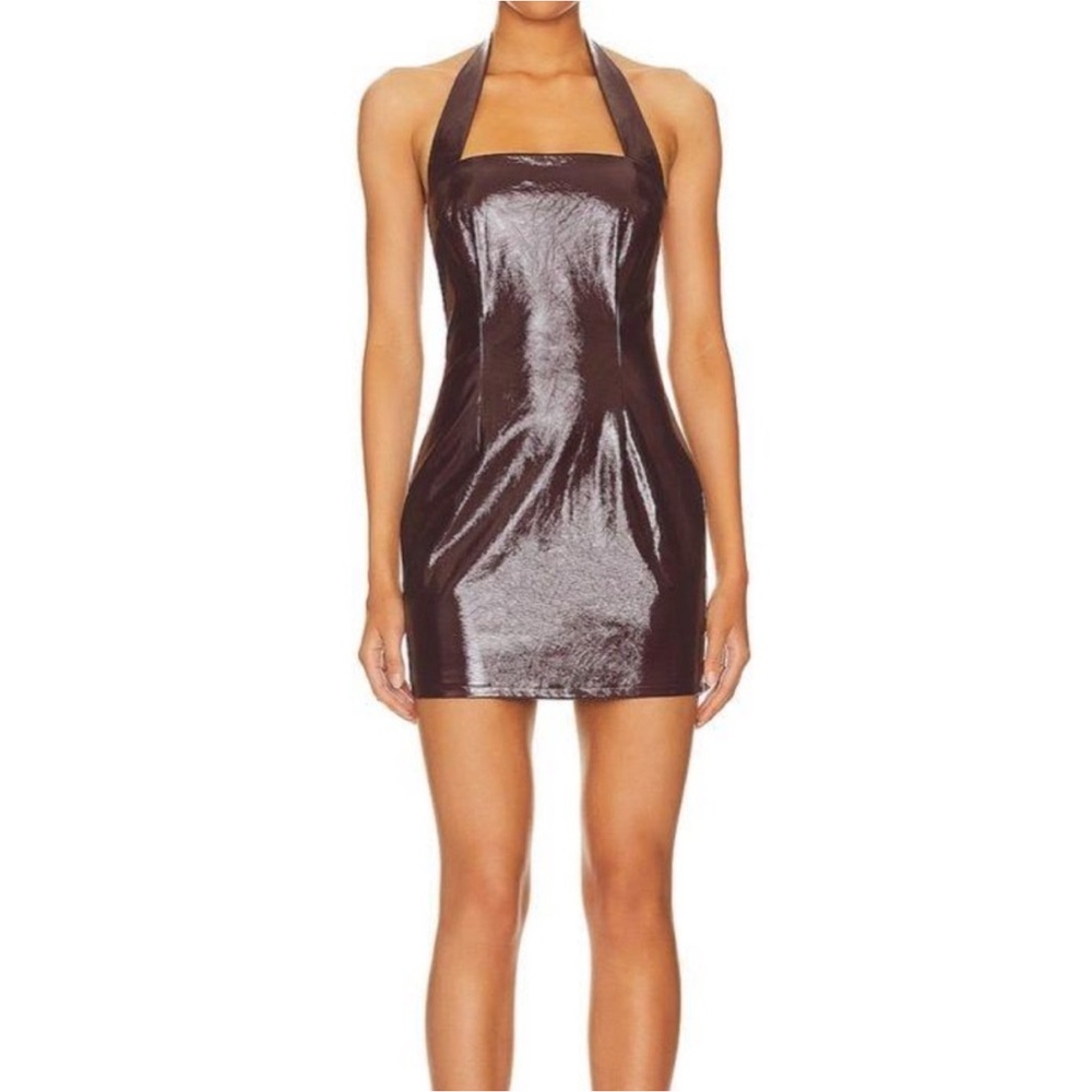 Revolve Plum Halter Dress
